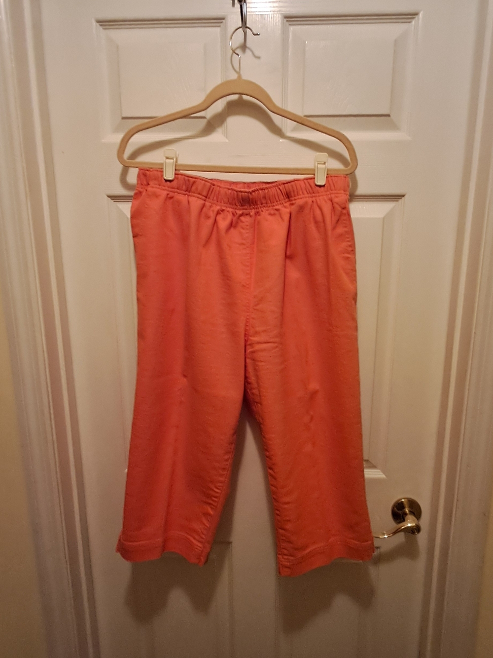 d & co. Stretch Orange Capri Pants Size L